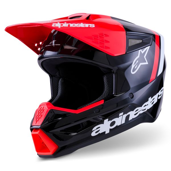 Cross Alpinestars S-M3 Radium Black Red Fluo White Glossy Cross Alpinestars S-M3 Radium Black Red Fluo White Glossy