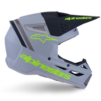 Alpinestars S-M3 Radium Gray Black Yellow FL Matt