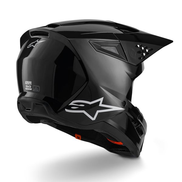 Alpinestars S-M3 Solid Black Glossy