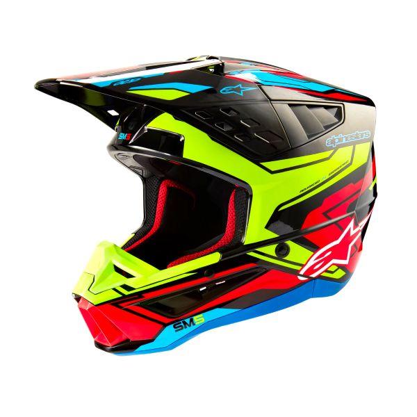 Cross Alpinestars S-M5 Action 2 Black Yellow Fluo Bright Red Cross Alpinestars S-M5 Action 2 Black Yellow Fluo Bright Red