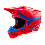 Casque Cross Alpinestars S-M5 Action 2 Bright Red Blue