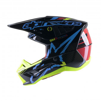 Alpinestars S-M5 Action Black Cyan Yellow Fluo