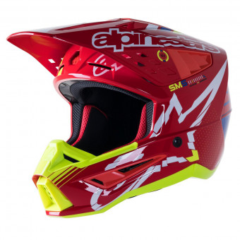 Cross Alpinestars S-M5 Action Bright Red White Yellow Fluo