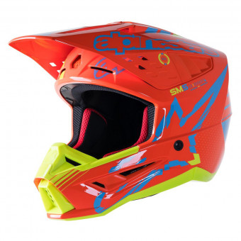 Cross Alpinestars S-M5 Action Orange Fluo Cyan Yellow Fluo