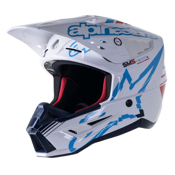 Cross Alpinestars S-M5 Action White Cyan Dark Blue