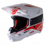 Casque Cross Alpinestars S-M5 Bond White Red