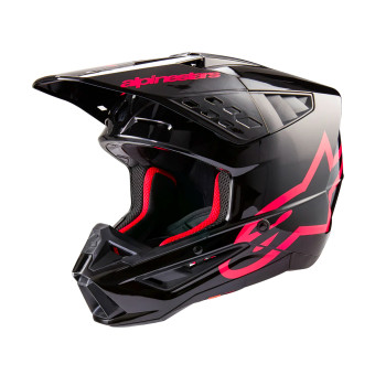 Casque Cross Alpinestars S-M5 Corp Black Diva Pink Casque Cross Alpinestars S-M5 Corp Black Diva Pink