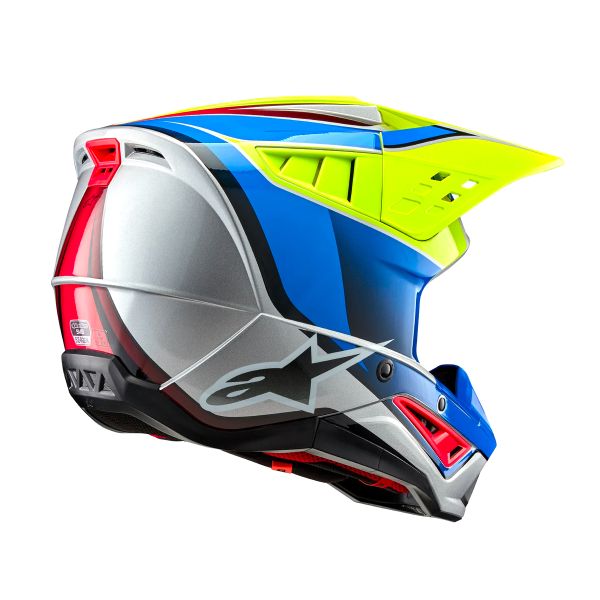 Alpinestars S-M5 Sail Yellow Fluo Enamel Blue Silver