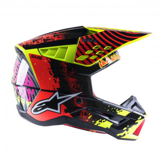 Alpinestars S-M5 Solar Flare Black Red Fluo Yellow