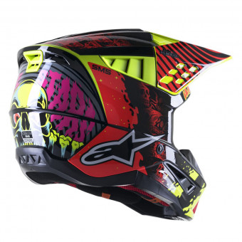 Alpinestars S-M5 Solar Flare Black Red Fluo Yellow