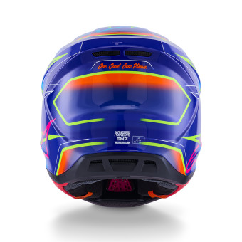 Alpinestars S-M7 Cast Blue Pink Yellow Fluo Glossy