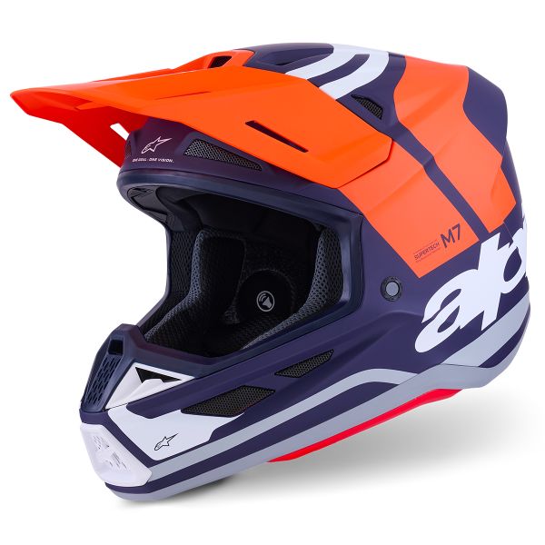 Cross Alpinestars S-M7 Core Orange Blue Matt Cross Alpinestars S-M7 Core Orange Blue Matt
