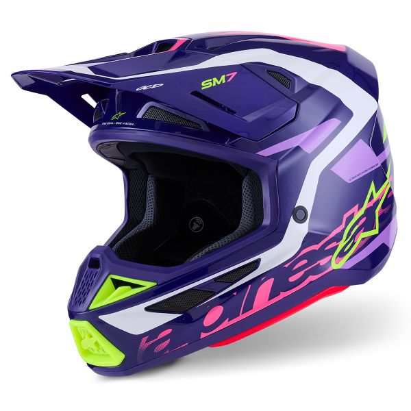 Cross Alpinestars S-M7 Deed Purple Pink Glossy Cross Alpinestars S-M7 Deed Purple Pink Glossy