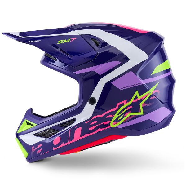 Alpinestars S-M7 Deed Purple Pink Glossy