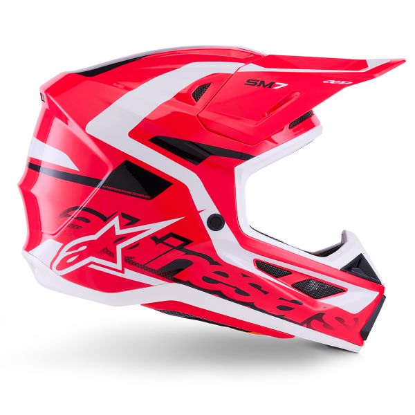 Alpinestars S-M7 Deed Red Black White Glossy