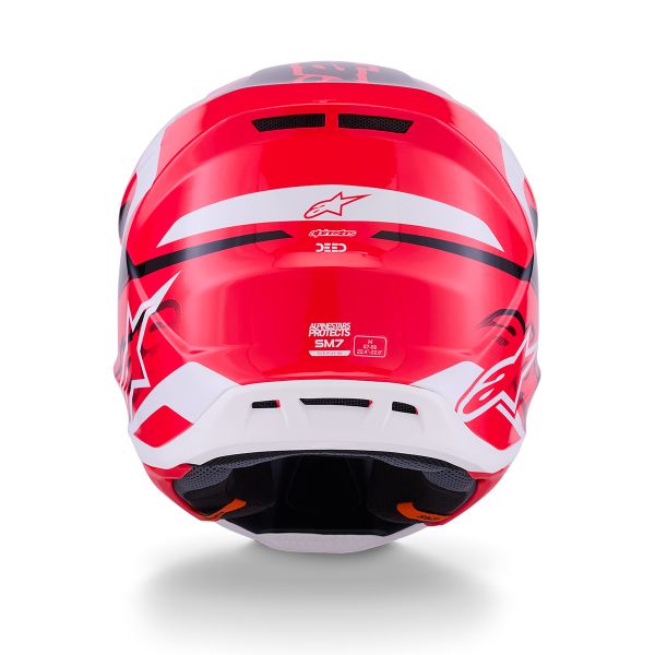 Alpinestars S-M7 Deed Red Black White Glossy