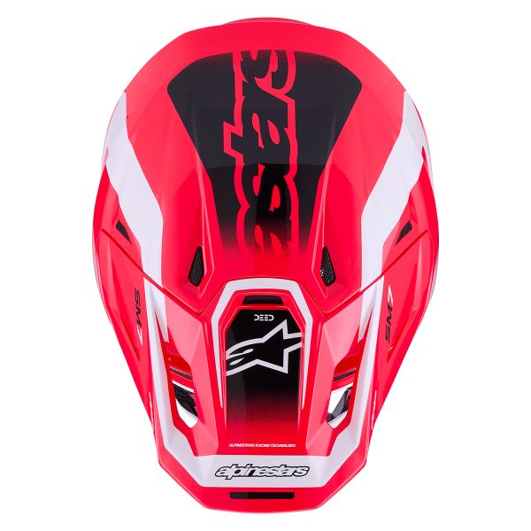 Alpinestars S-M7 Deed Red Black White Glossy