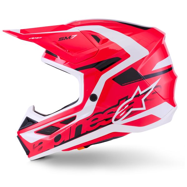 Alpinestars S-M7 Deed Red Black White Glossy
