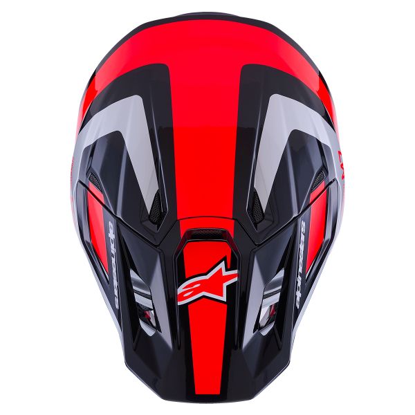 Alpinestars S-M7 Rise Black Silver Red Fluo Glossy