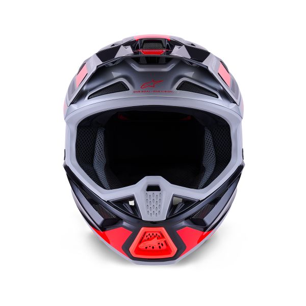 Alpinestars S-M7 Rise Black Silver Red Fluo Glossy