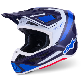 Cross Alpinestars S-M7 Rise Blue White Glossy