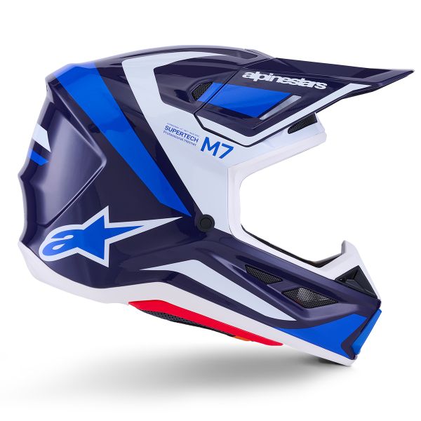 Alpinestars S-M7 Rise Blue White Glossy