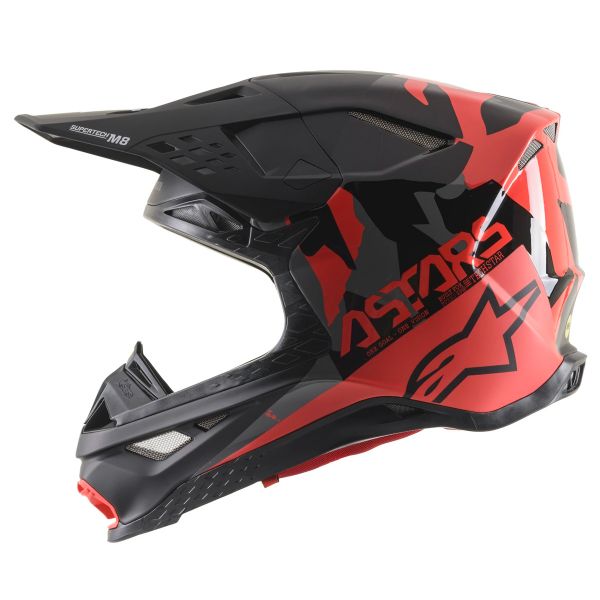 Alpinestars S-M8 Echo Black Grey Red Fluo