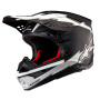 Casque Cross Alpinestars Supertech S-M10 Ampress Black White Matt