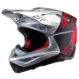 Casque Cross Alpinestars Supertech S-M10 Flood Silver Black Orange Fluo