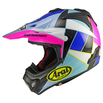 Casque Cross Arai MX-V Evo Peak Pink Purple Blue Casque Cross Arai MX-V Evo Peak Pink Purple Blue