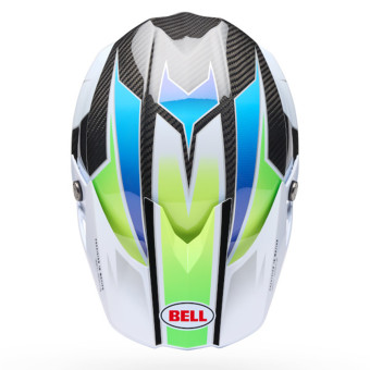 Bell Moto-10 Spherical Grid White Blue