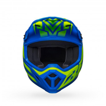 Bell MX-9 Mips Disrupt Matt Classic Blue Hi-Viz Yellow