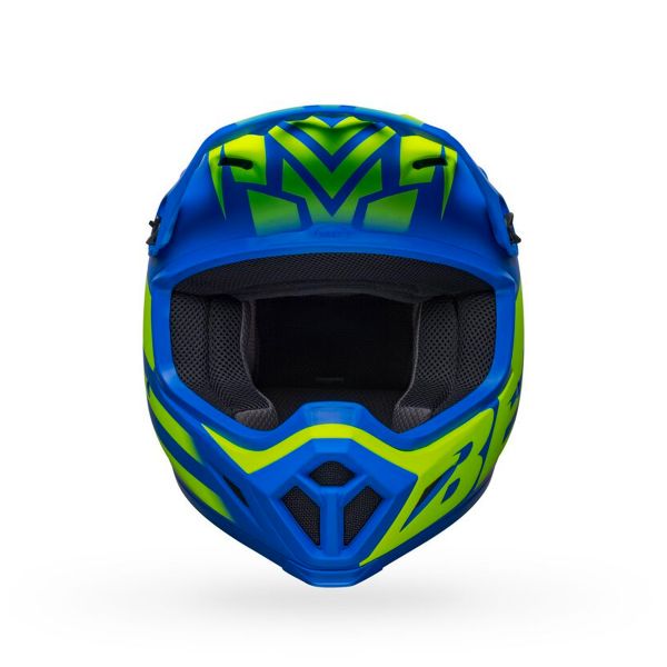 Bell MX-9 Mips Disrupt Matt Classic Blue Hi-Viz Yellow