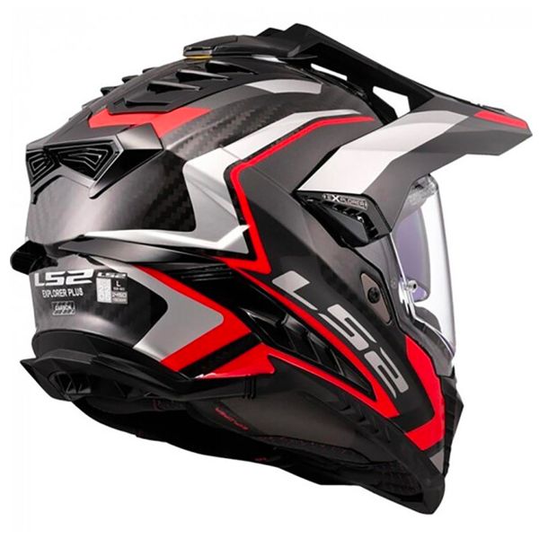 LS2 Explorer Hexa Black Red Grey MX701