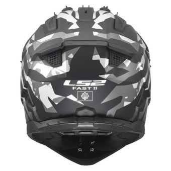 LS2 Fast II Grotesk Black Grey MX708