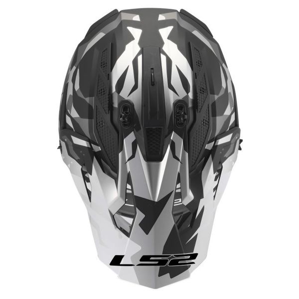 LS2 Fast II Grotesk Black Grey MX708