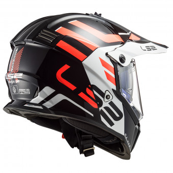 LS2 Pioneer Evo Adventurer Black White MX436