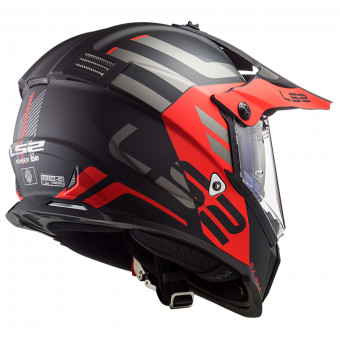 LS2 Pioneer Evo Adventurer Matt Black Red MX436