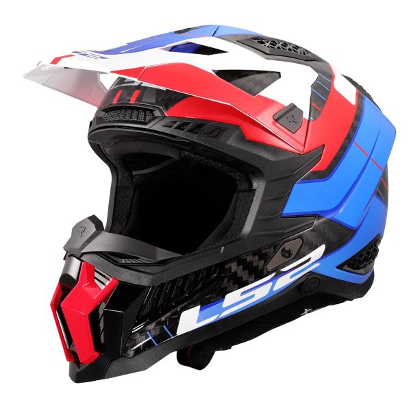 Cross LS2 X-Force Galuo White Red Blue MX703 Cross LS2 X-Force Galuo White Red Blue MX703