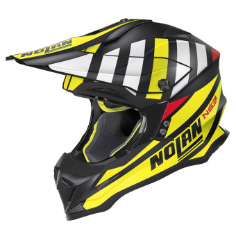 Casque Cross Nolan N53 Cliffjumper Flat Black Yellow White 75 Casque Cross Nolan N53 Cliffjumper Flat Black Yellow White 75