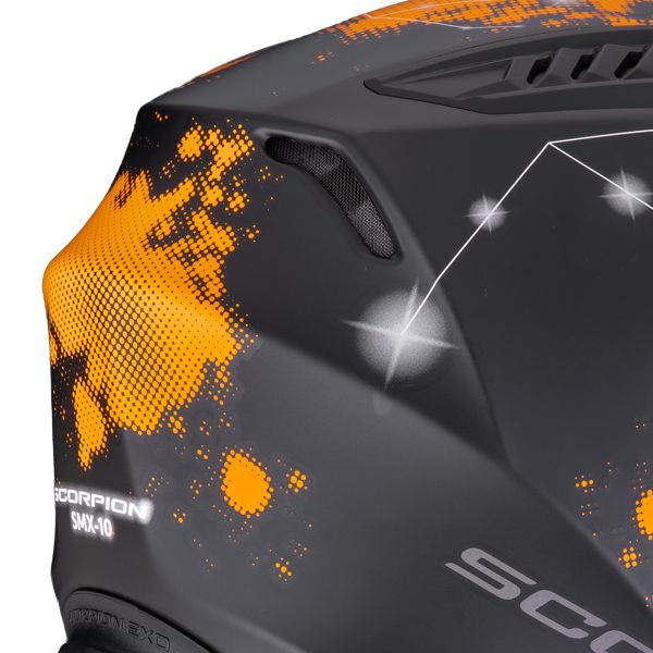 Scorpion Smx-10 Vibe Matt Black Orange