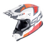 Casque Cross Scorpion VX-16 Evo Air Analog White Orange