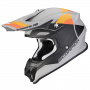 Casque Cross Scorpion VX-16 Evo Air Spectrum Matt Grey Orange