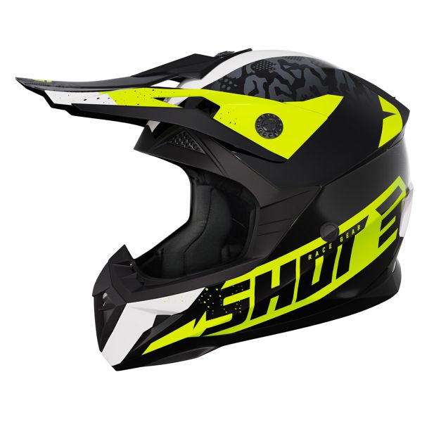 Cross SHOT Pulse Airfit Black White Neon Yellow Glossy Cross SHOT Pulse Airfit Black White Neon Yellow Glossy