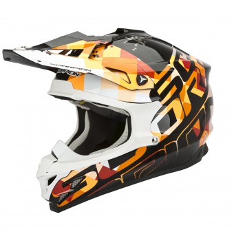 Casque Cross Scorpion VX-15 Evo Air Grid Schwarz Orange Casque Cross Scorpion VX-15 Evo Air Grid Schwarz Orange