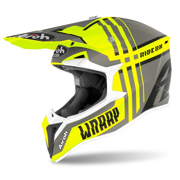 Cross Airoh Wraap Broken Yellow Matt