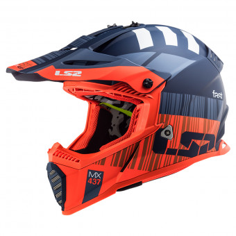 Kinder LS2 Fast Evo Mini Xcode Fluo Oranhe Blue MX437J