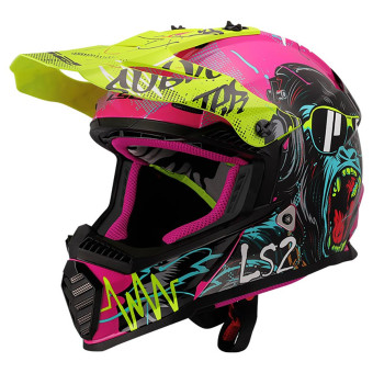 Casque Kinder LS2 Fast II Mini Gorilla Purple MX437 Casque Kinder LS2 Fast II Mini Gorilla Purple MX437