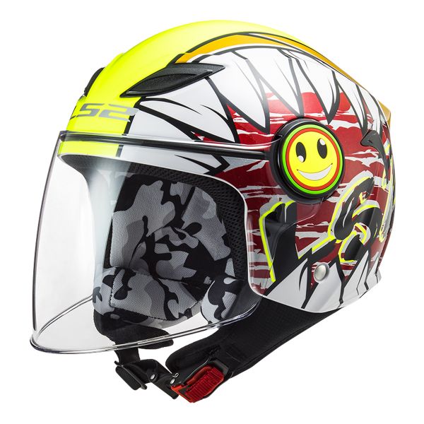 Kinder LS2 Funny Crunch White H-V Yellow OF602