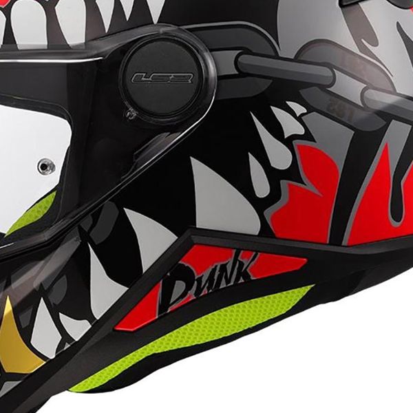 LS2 Kid Punk Grey Red FF812